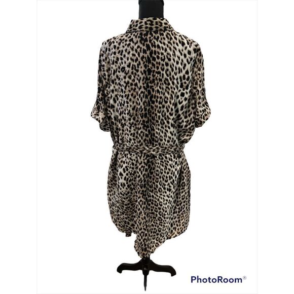Short Sleeve Leopard Print Belted Dress by Fashion to Figure - Picture 2 of 10